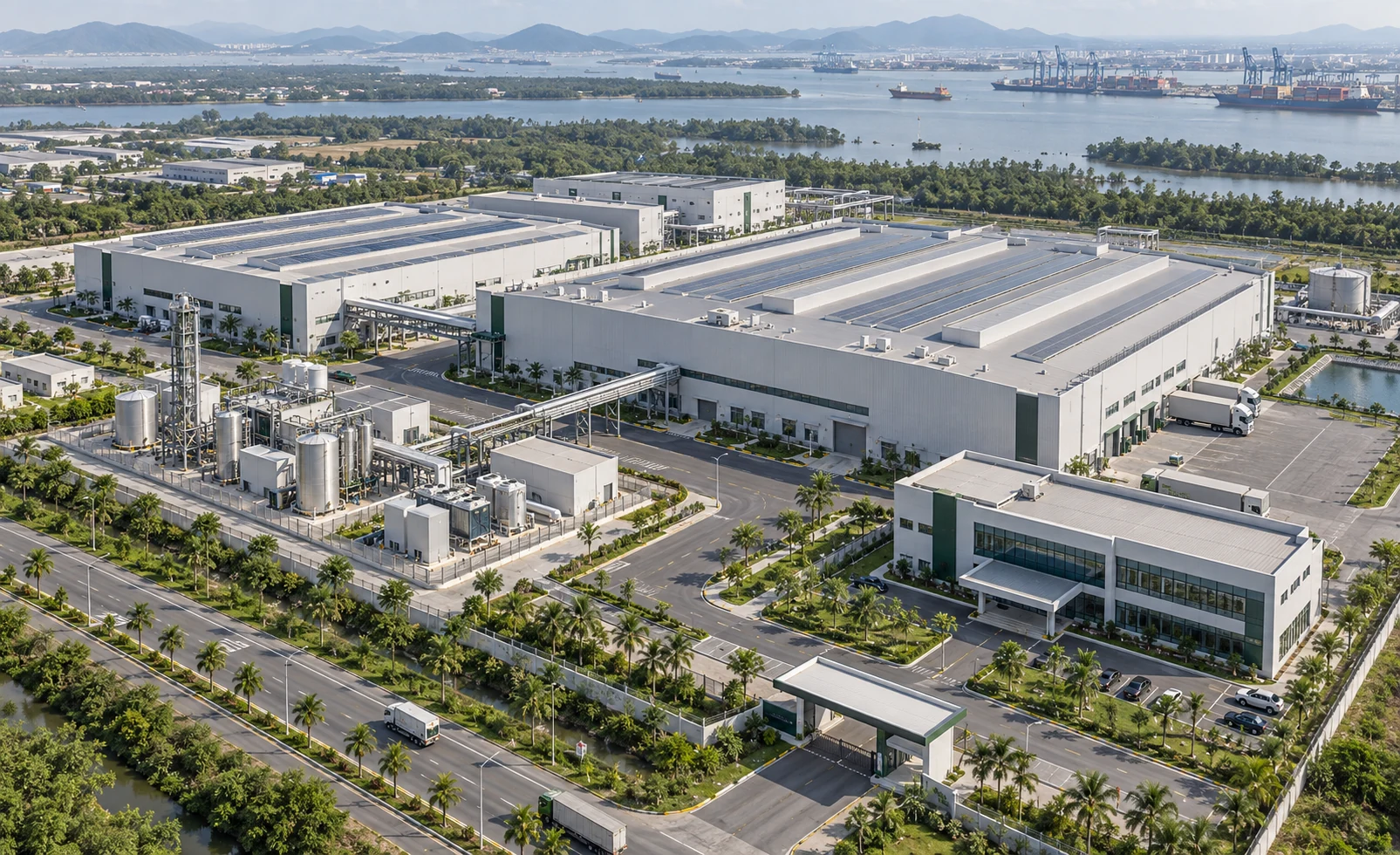 Architectural concept illustration of a powder metallurgy campus