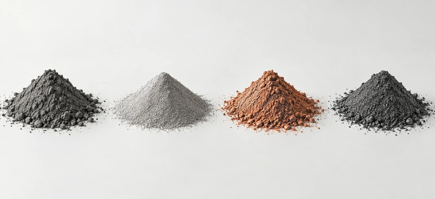 Illustrative powder metallurgy materials and component forms